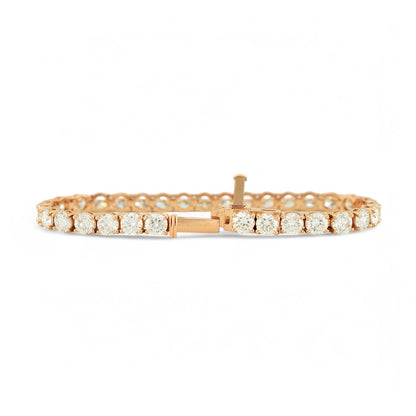 15-17ct. Lab-Grown Diamond Tennis Bracelet | 5.10mm | 14K Solid Gold with E-F VS+ Diamonds