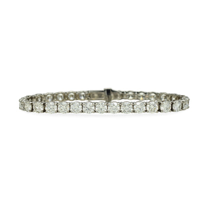 15-17ct. Lab-Grown Diamond Tennis Bracelet | 5.10mm | 14K Solid Gold with E-F VS+ Diamonds