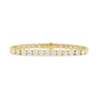 15-17ct. Lab-Grown Diamond Tennis Bracelet | 5.10mm | 14K Solid Gold with E-F VS+ Diamonds