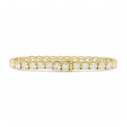 15-17ct. Lab-Grown Diamond Tennis Bracelet | 5.10mm | 14K Solid Gold with E-F VS+ Diamonds