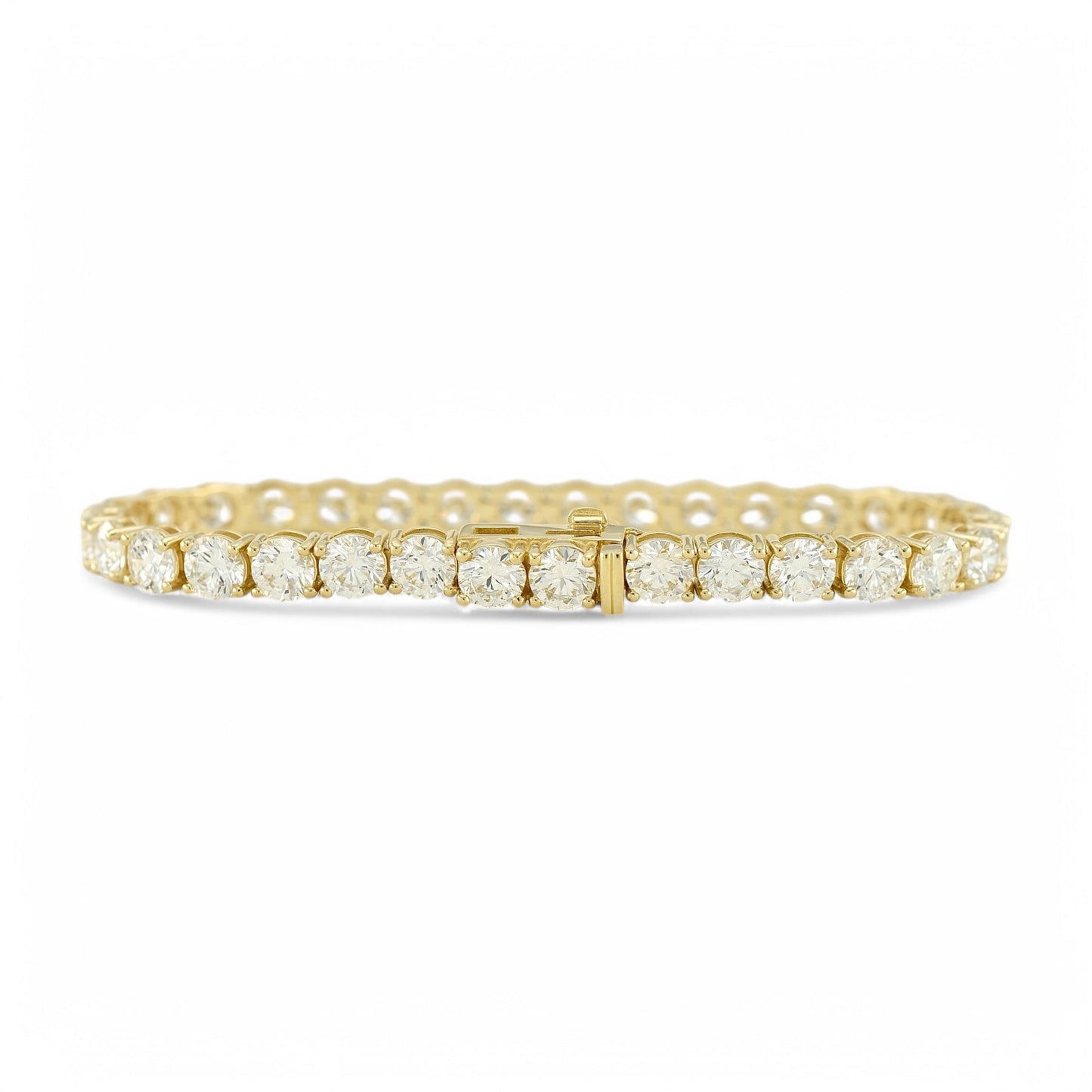 15-17ct. Lab-Grown Diamond Tennis Bracelet | 5.10mm | 14K Solid Gold with E-F VS+ Diamonds