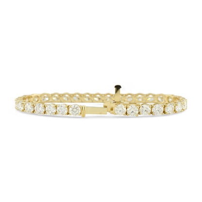 15-17ct. Lab-Grown Diamond Tennis Bracelet | 5.10mm | 14K Solid Gold with E-F VS+ Diamonds