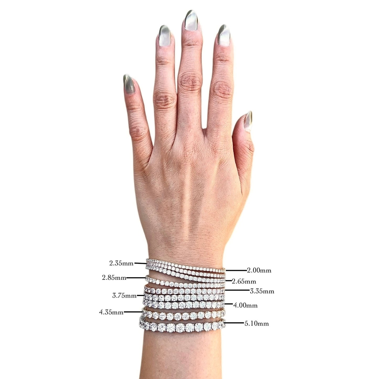 7-9ct. Lab-Grown Diamond Tennis Bracelet | 3.50mm | 14K Solid Gold with E-F VS+ Diamonds