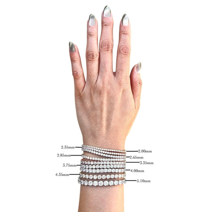 9-11ct. Lab-Grown Diamond Tennis Bracelet | 4.00mm | 14K Solid Gold with E-F VS+ Diamonds
