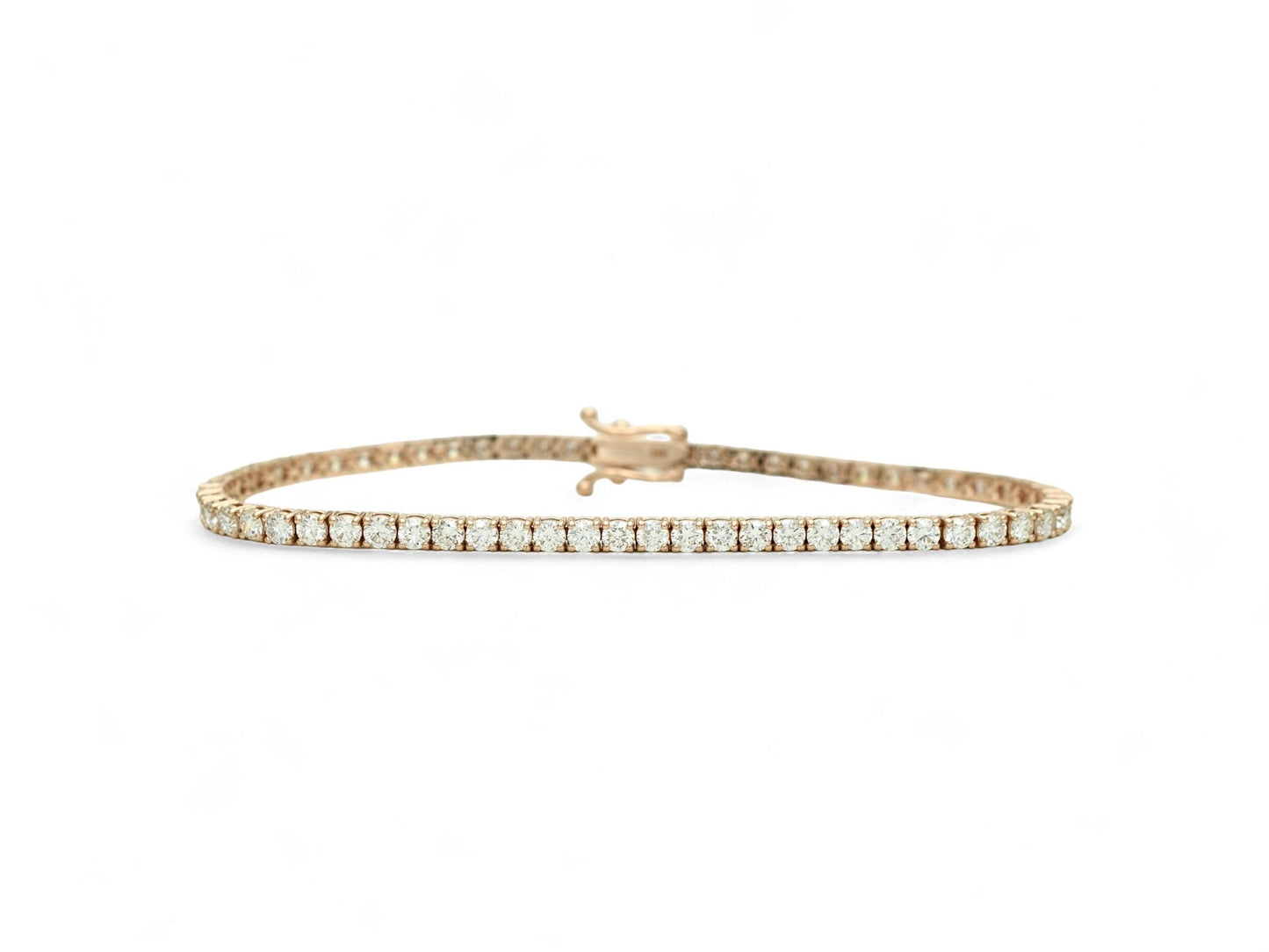 4.70ct. Lab-Grown Diamond Tennis Bracelet | 2.65mm | 14K Solid Gold with E-F VS+ Diamonds