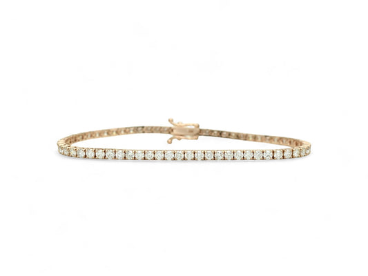 4.70ct. Lab-Grown Diamond Tennis Bracelet | 2.65mm | 14K Solid Gold with E-F VS+ Diamonds